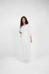 Baruni Coreopsis Kaftan. In White