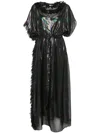 Baruni Coreopsis Maxi Dress In Black