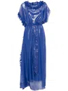 Baruni Coreopsis Maxi Dress In Blue