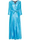 Baruni Cosmos Belted Maxi Dress In Blue