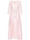 Baruni Cosmos Belted Maxi Dress In Pink