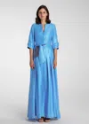 Baruni Cosmos Gown In Turquoise