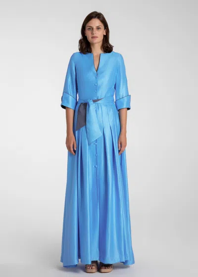 Baruni Cosmos Gown In Turquoise