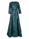 Baruni Elham Button-embellishment Maxi Dress In Blue