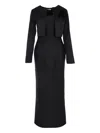 Baruni Feather-embellished Dressand Jacket Set In Black