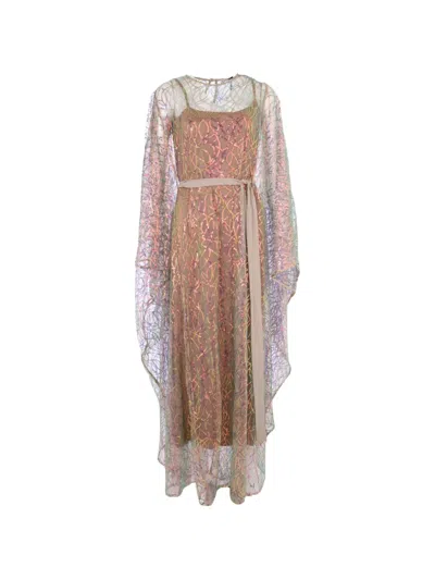 Baruni Habiba Embellished Maxi Dress In Neutral