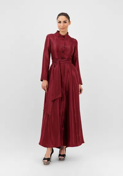 Baruni Kayra Dress In Burgundy