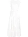 Baruni Aimee Satin Midi Dress In White