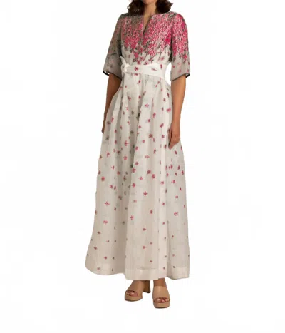 Baruni Lobelia Maxi Dress In Hot Pink In Multi