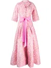 Baruni Loretta Floral-print Gown Dress In 粉色