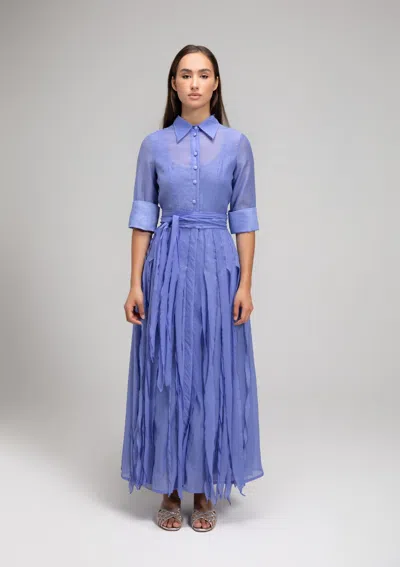 Baruni Mary Dress In Cornflower-blue