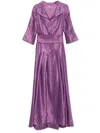 Baruni Metallic-effect Maxi Dress In Purple