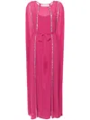 Baruni Nemesia Crepe Maxi Kaftan In Purple