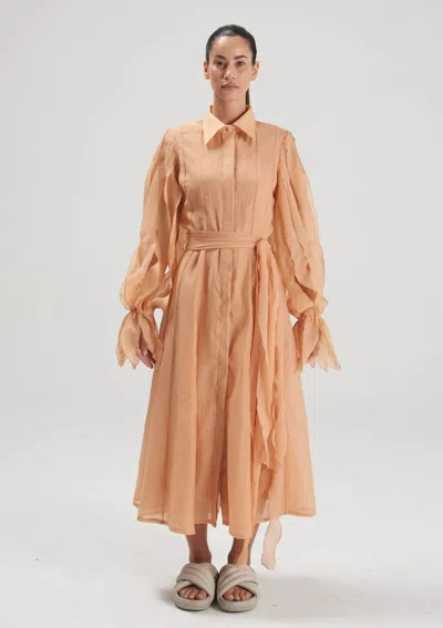 Baruni Oprah Dress In Royal-orange