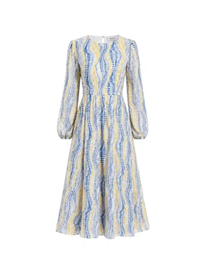 Baruni Printed Cut-out Midi Dress In Multi