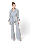 Baruni Querida Jacket-pants Set. In Blue