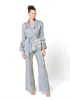 Baruni Querida Jacket-pants Set. In Blue