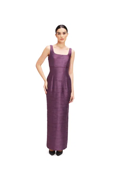 Baruni Rawand Dress-jacket Set In Purple