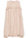 Baruni Ruffled Mini Dress In Neutrals