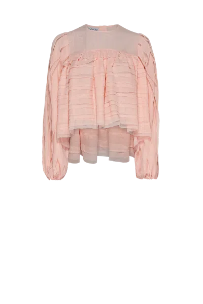Baruni Ruffled Top In Pink
