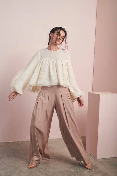 Baruni Ruffled Top In White