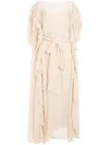 Baruni Ruffles Detachable Slip Dress In Neutrals