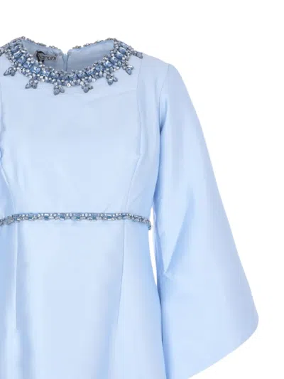 Baruni Sahara Embellished Maxi Dress In Blue