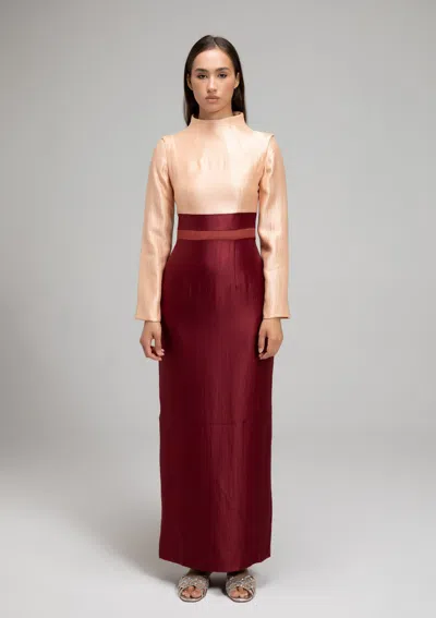 Baruni Sahda Dress In Maroon