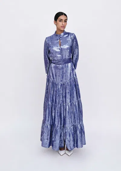 Baruni Salvia Dress In Blue