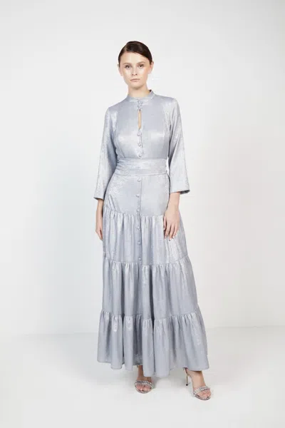 Baruni Salvia Dress In Silver