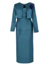 Baruni Seam-detail Maxi Dress (set Of Two) In Blue