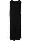 Baruni Sleeveless Dress-cape Set In Schwarz