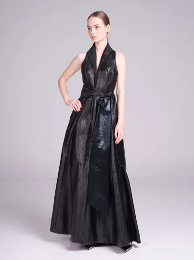 Baruni Victoria Gown – Jacquard Gala Gown In Black