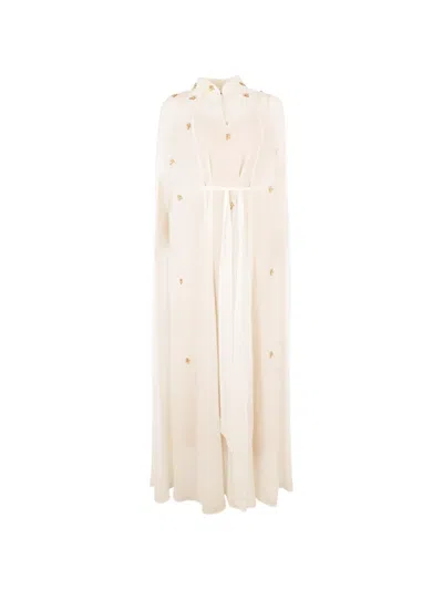 Baruni Yara Embellished Maxi Dress In Neutral