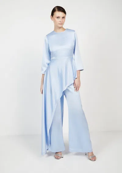 Baruni Zz Wide-leg Occasion Pants Set In Blue