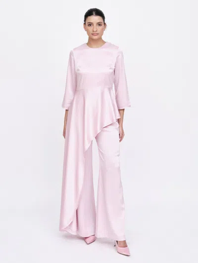 Baruni Zz Wide-leg Occasion Pants Set In Pink