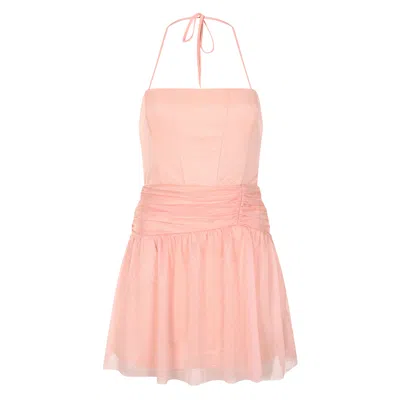 Basak Couture Women's Pink / Purple  Pink Mini Dress In Pink/purple