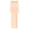 Basak Couture Women's Yellow / Orange  Orange Maxi Dress With Floral Details In Yellow/orange