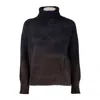 Baserange Base Airbrushed Shaded Turtleneck Sweater In Multicolor