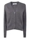 Base Alpaca V-neck Cardigan In Gray