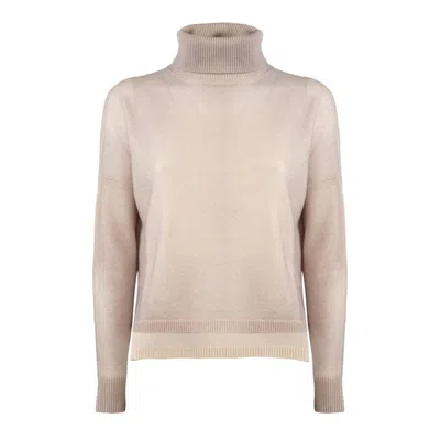 Base Antique Pink Extra Fine Merino Wool Turtleneck Sweater