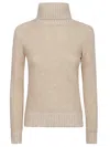Baserange Beige Turtleneck Pullover In Beige