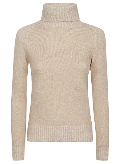 Base Beige Turtleneck Pullover