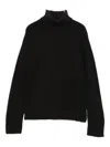 Base Purple Wool Turtle-neck Jumper In Brown