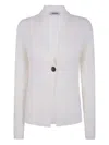 Base Alpaca Blend Knit Jacket In White