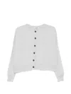 Base Buttoned Cardigan In White