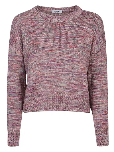 Base Cotton And Linen Blend Sweater In Multicolor