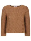 Baserange Cotton And Linen Sweater In Brown