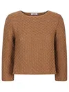 Baserange Cotton And Linen Sweater In Brown
