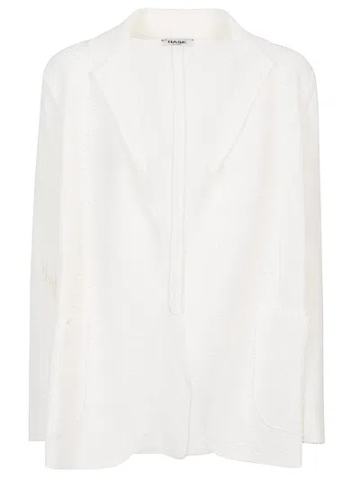 Base Cotton Blazer Jacket In White